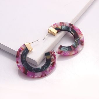 Pendientes De Anillo De Acrílico De La Señora Bohemia De De 