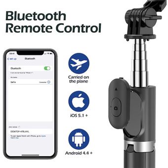 Palo Selfie con Trípode de aluminio y Mando Bluetooth