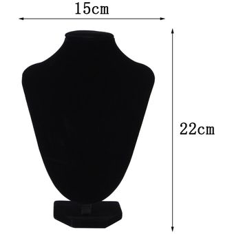 Joyería collar colgante maniquí negro Holder soporte de exhibición Decorar 22 ​​15 