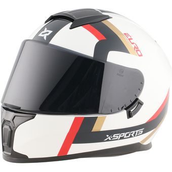 Casco discount blanco moto