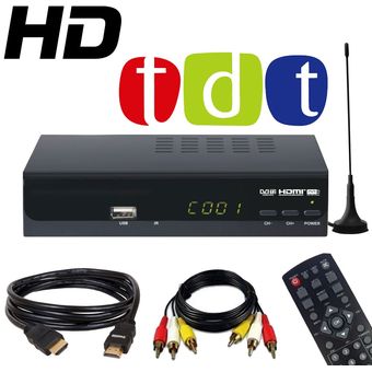 Decodificador TDT HD Usb +Control +HDMI +RCA Digital Sintonizador TV