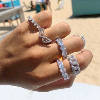 40 Anillos De Compromiso Realmente 925 Plata Esterlina Aaaaa 40 Anillos De Compromiso Realmente 925 Plata Esterlina Aaaaa