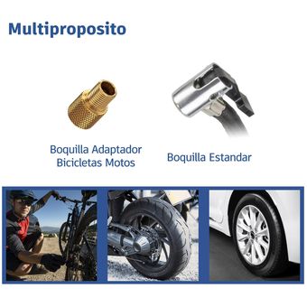 Compresor de aire portátil carro, moto, bicicletas, balones