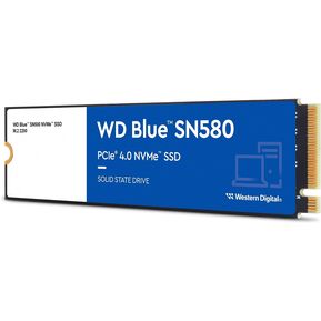 Unudad SSD WD BLUE 500GB SN580 NVME PCIe Gen 4.0 M.2 2280