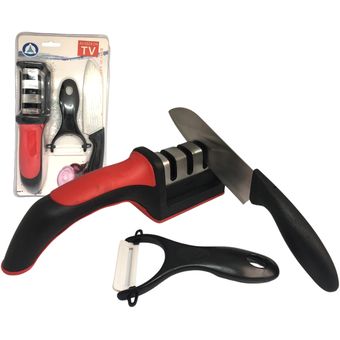 CWOVRS Kit de afilador de cuchillos, afilador de cuchillos profesional con  diseño de abrazadera rápida, kit de sistema de afilado de cuchillos de