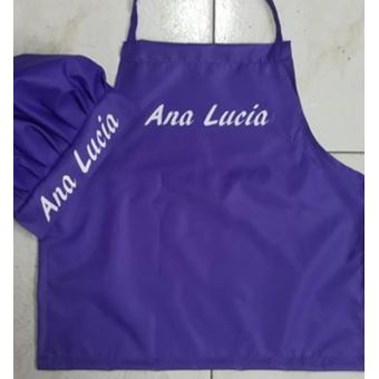 Kit Delantal Cheef Con Gorro Personalizado Para Niño y Niña 