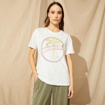 Polera Manga Corta Mujer-Rosa 