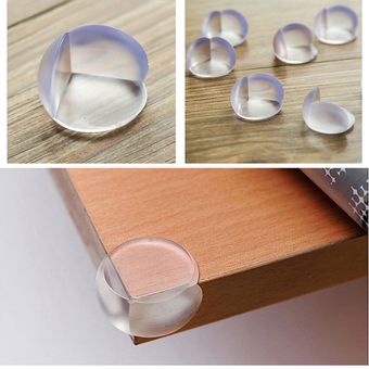 Paragolpes de mesa adhesivo transparente para bebé,Protector de seguridad con forma de bola,protección de esquina de escritorio,cojín,4 Uds. 