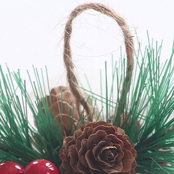 Decoración navideña 8cm bola colgante aspecto tejer decoración bola 