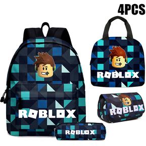 Juego mochila escolar Roblox lonchera estuche para lápices