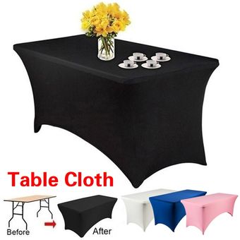 Mantel Rectangular de LICRA para cocina mantel de lino de alta elasticidad para mesa de comedor Hotel y boda 