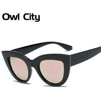 Retro Gafas de solmujer Owl City Mat Eye Gafas de sol Sra 