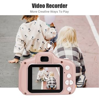 cámara de fotos para niños regalo de cumpleaños de Navidad Mini cámara de doble lente para niños juguetes para bebés cámara Digital de vídeo 1080P 
