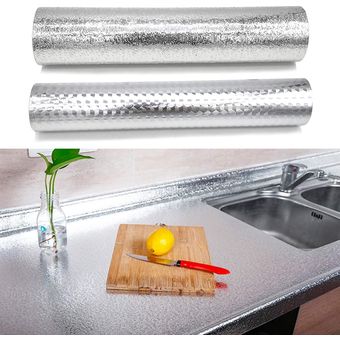 Papel de aluminio cocina pegatina autoadhesiva impermeable papel tapiz  GENERICO