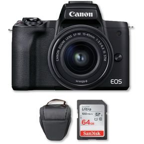Canon M50 Mark II 4K con lente 15-45mm + Memoria 64Gb + Bolso