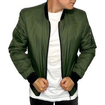 chaqueta chamarra piloto hombre impermeable verde Linio Colombia