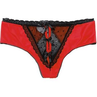Bragas sexys de entrepierna abierta para mujer  ropa interior roja d.. 