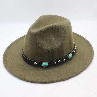 Sombrero de fieltro de lana para hombre y mujer  sombreros de Jazz V 