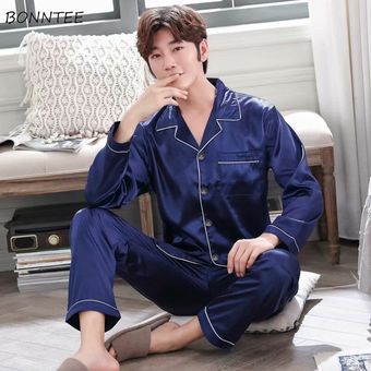 Men's pajamas Conjuntos de pijamas de hombre seda cómodo pijama 