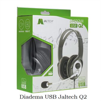 Diadema USB Jaltech Q2 con micrófono control de volumen 