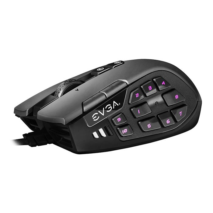 Mouse Gamer EVGA X15 MMO Gaming 16000dpi 20 botones 8K RGB USB 904-W1-15BK-K3