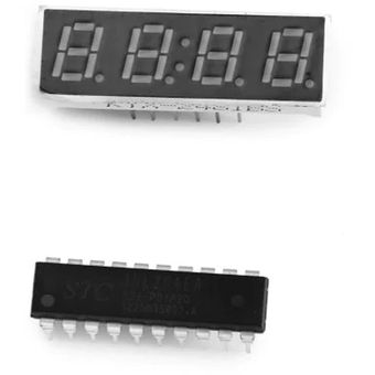 reloj con display de 7 segmentos