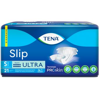 Pañal para Adulto TENA Slip Ultra Incontinencia Fuerte Talla S Paquete 21un