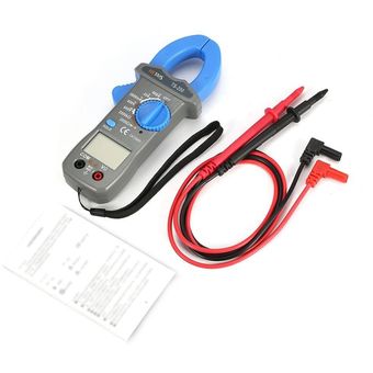 Pinza amperimétrica HYTAIS TS200 mini multímetro digital AC  DC probador del voltímetro gris y azul 
