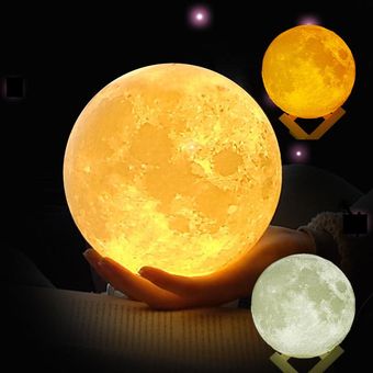 3D mágico LED Luna Luz de noche Lámpara luna Escritorio Car 