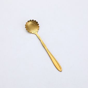 Artículos de comedor,vajilla,Cuchara-Cuchara de café Golden Sunflower 