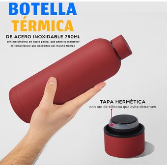 Botella Térmica 750ml + Esponja