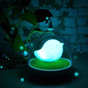 Night Light, Creative Birdcage Brillo ajustable LED Lámpara de luz