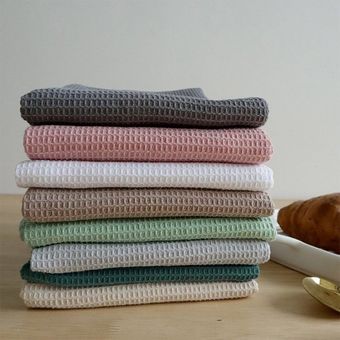 Toalla de algodón para cocina plato grande de 45x65cm toalla de mano servilletas de tela trapos para vajilla 4PC 