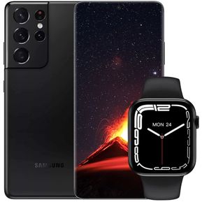 Celular Samsung Galaxy S21 Ultra 5G 128GB Negro + Smartwatch...