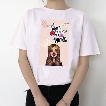 Camiseta de Ariana Grande para mujer 7 anillos de moda Harajuku gracias nueva camiseta 90s Hip HON 