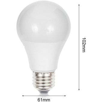 Bombilla de luz LED inteligente de Control Remoto Wifi Cambio de color de la lámpara LED Bombilla regulable-Blanco 