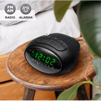 Radio Fm Reloj Despertador Digital Doble Alarma Mesa Noche