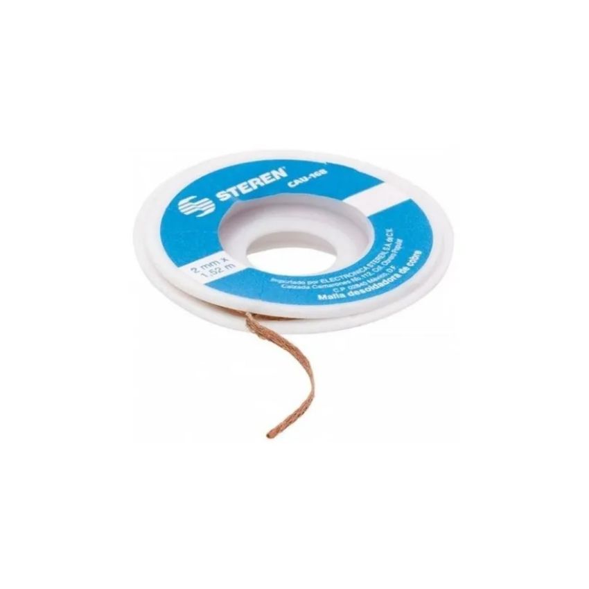 AERZETIX Cinta desoldadora trenza de cobre 1.5mm/10m flujo No Clean Sin necesidad de limpieza 
