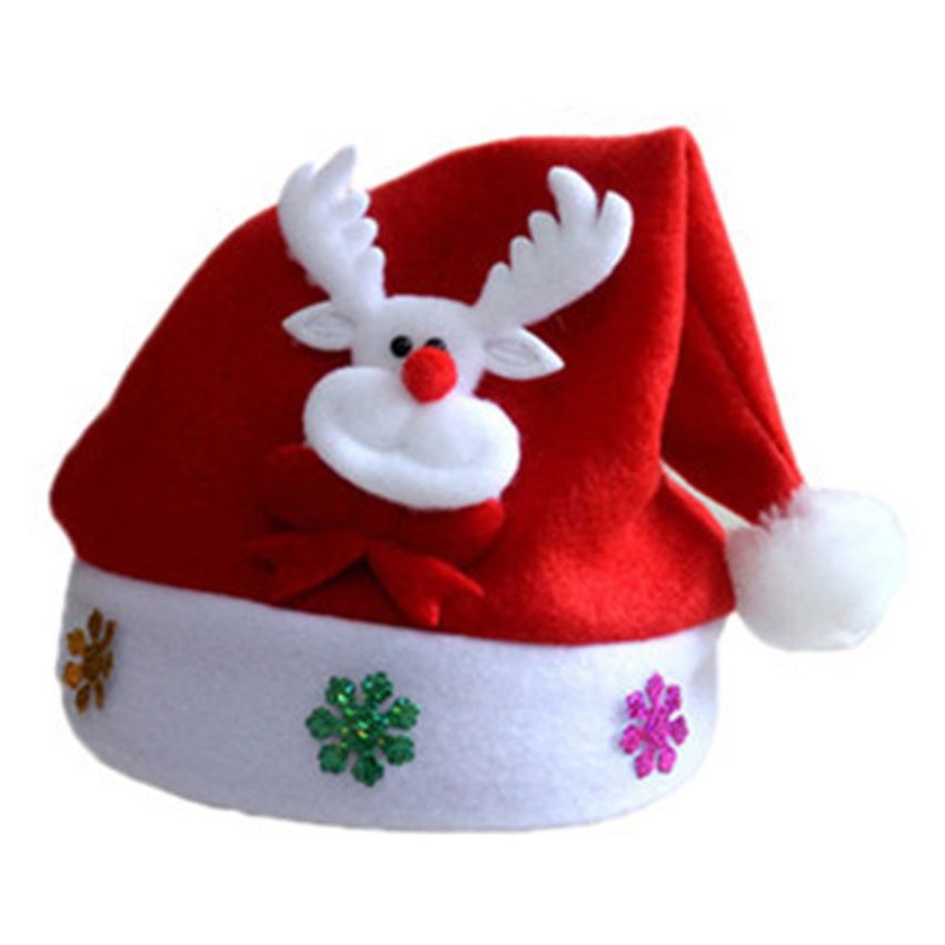 Decoraciones de Navidad gorra para adultos niños venados luminoso santa claus sombrero