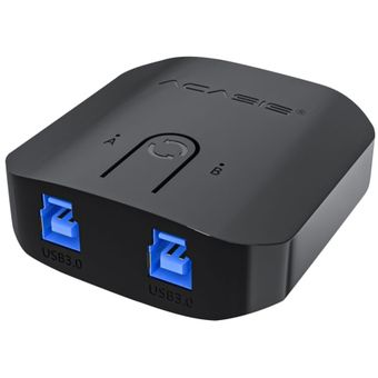 Acis USB3.0 Divisor 2 Puerto Kvm Sharing Switch 2 en 1 2 