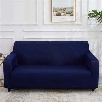 #Color 14 Funda elástica para sofá de 1234 asientos,cubierta de Color liso para sala de estar 