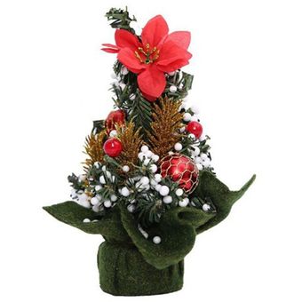 Mini árbol de Navidad Decoraciones de escritorio Celebración de vacaciones en interiores o al aire libre 