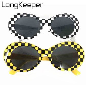 Longkeeper Quality Kurt Cobain Sunglasses Women Oval Mosaic 
