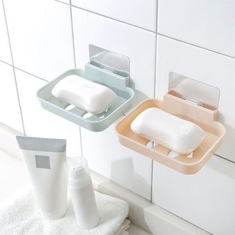 Tenedor de jabón de baño de plástico de placa de plástico con estante de jabón de plástico 