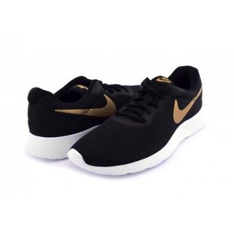 tenis nike mujer negro con dorado