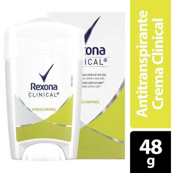 REXONA desodorante CLINICAL antitranspirante en crema para caballero 48 g 