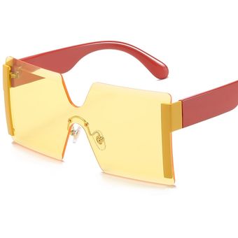 Vcka gafas de sol cuadradas grandes sin marco diseñador demujer 