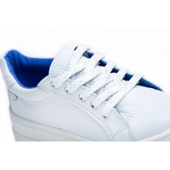 Zapatillas Mujer Blancas Modelo Boom Blue 