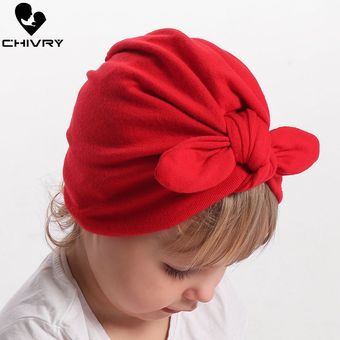 bebé niños turbante anudado de conejo sombrero suave cabez 