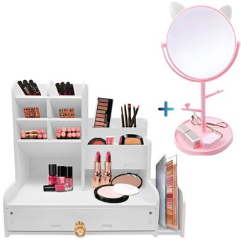 Organizador de Maquillaje Joyas 84L + Espejo Joyero Gatito R 327E | Linio  Perú - MI482FA0WQ3E3LPE